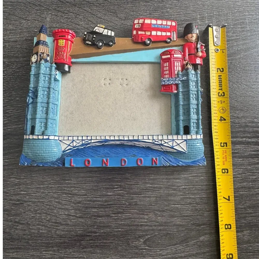 London Resin Photo Frame Landmarks Blue‎ Red Taxi Clock Tower